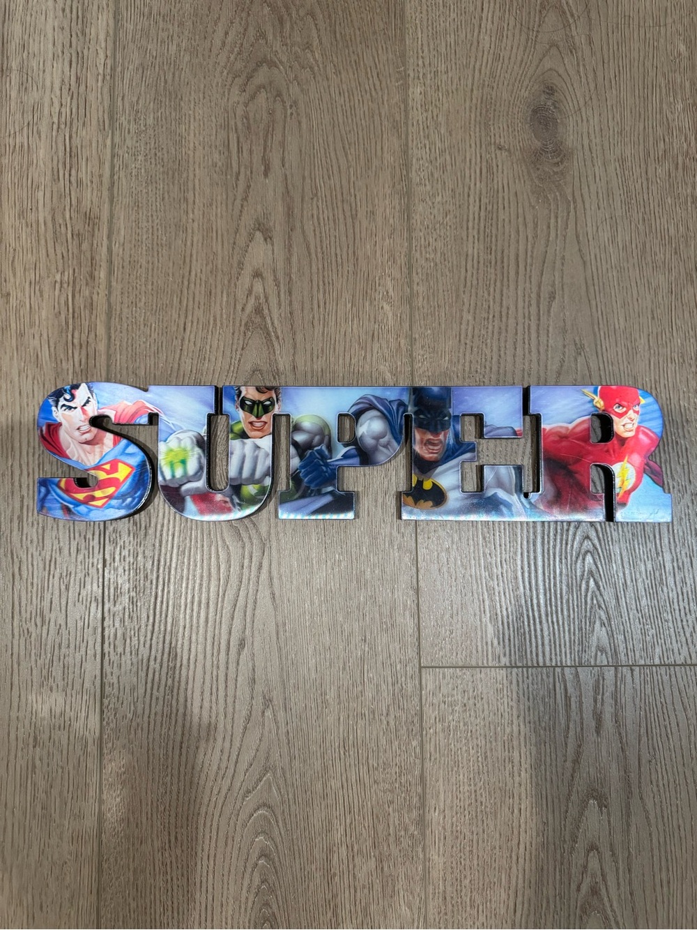 Superhero Wooden Name Letters - 'SUPER'